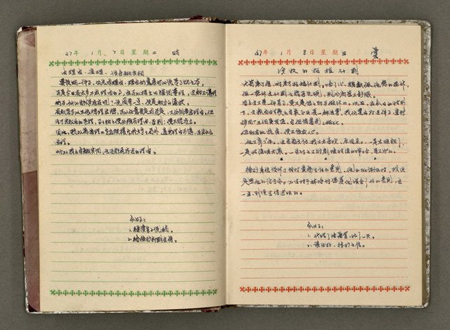 主要名稱：辛鬱記事本 1958年圖檔，第6張，共165張