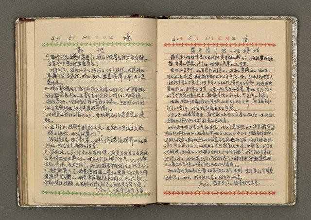 主要名稱：辛鬱記事本 1958年圖檔，第74張，共165張