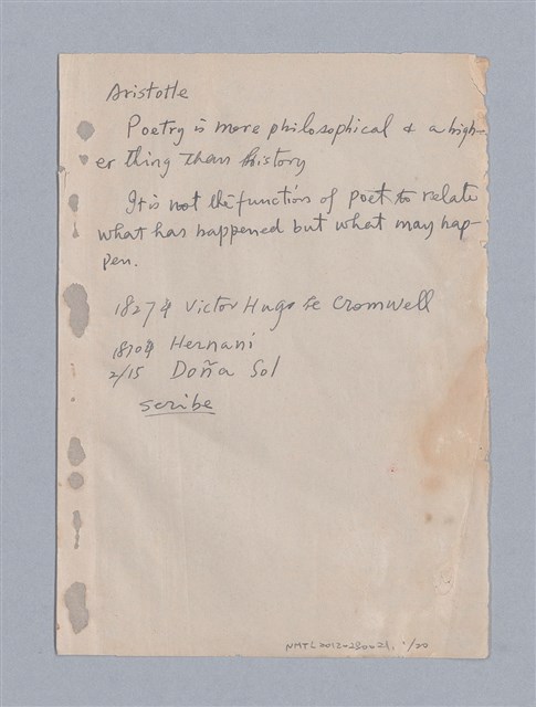 主要名稱：姚一葦筆記本圖檔，第2張，共20張