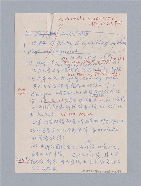 主要名稱：一、劇本的定義/劃一題名：劇本導讀教材圖檔，第8張，共10張