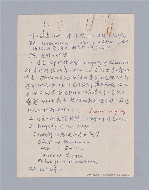 主要名稱：William Shakespeare（1564-1616）/劃一題名：劇本導讀教材圖檔，第12張，共13張