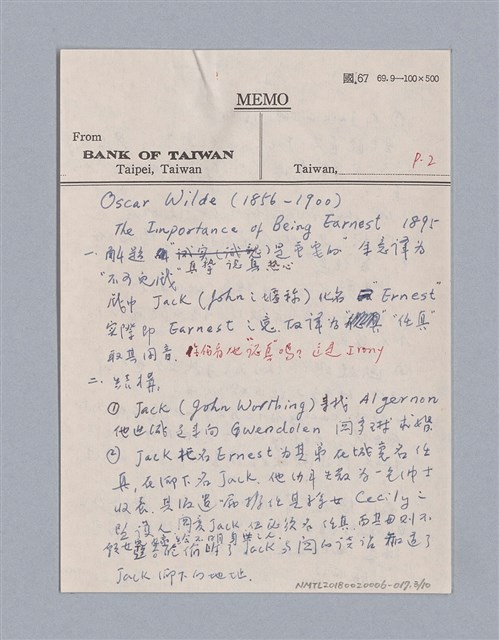 主要名稱：Oscar Wilde生存之時代(1856-1900)/劃一題名：劇本導讀教材圖檔，第3張，共10張