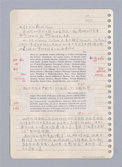 主要名稱：藝術批評教材手稿筆記本3圖檔，第97張，共194張