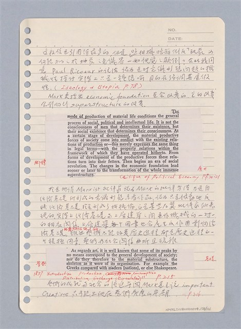 主要名稱：藝術批評教材手稿筆記本3圖檔，第129張，共194張