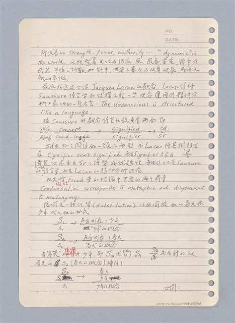 主要名稱：藝術批評教材手稿筆記本3圖檔，第140張，共194張
