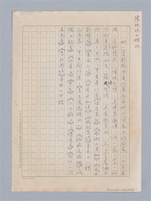 主要名稱：藝術批評教材手稿筆記本3圖檔，第170張，共194張