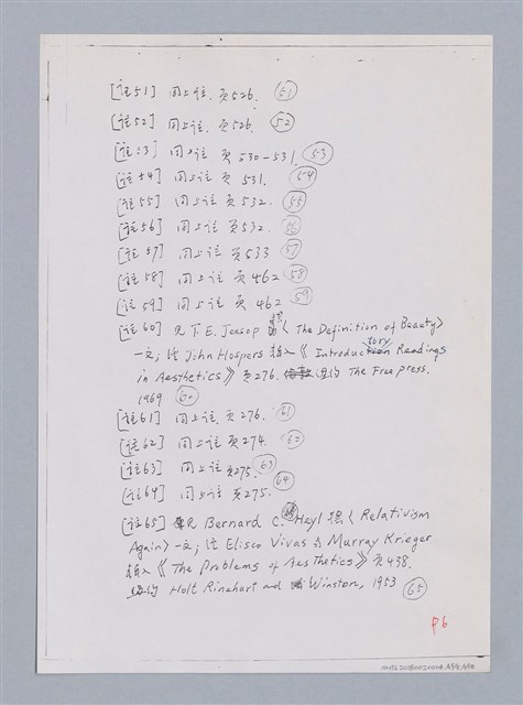 主要名稱：藝術批評教材手稿筆記本3圖檔，第182張，共194張