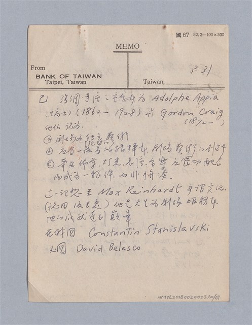 主要名稱：早期的戲劇原理教材圖檔，第60張，共68張