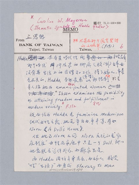 主要名稱：Henrik Ibsen: Hedda Gabler(1890)/劃一題名：名劇分析圖檔，第15張，共17張