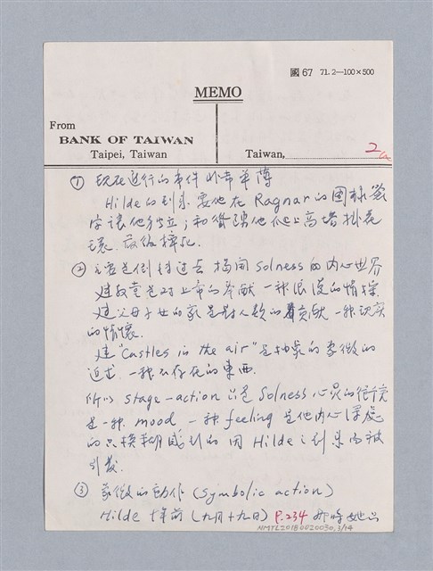 主要名稱：The Master Builder（1892）/劃一題名：名劇分析圖檔，第3張，共15張