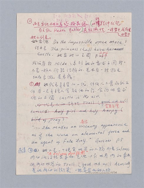 主要名稱：The Master Builder（1892）/劃一題名：名劇分析圖檔，第10張，共15張
