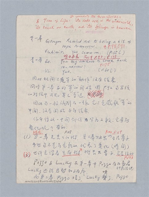主要名稱：Waiting for Godot（1953）/劃一題名：名劇分析圖檔，第2張，共14張