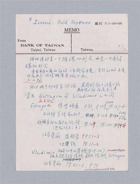 主要名稱：Waiting for Godot（1953）/劃一題名：名劇分析圖檔，第5張，共14張