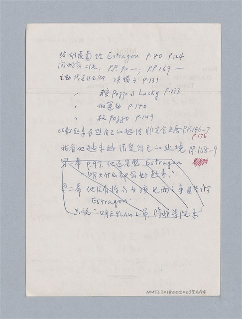 主要名稱：Waiting for Godot（1953）/劃一題名：名劇分析圖檔，第6張，共14張