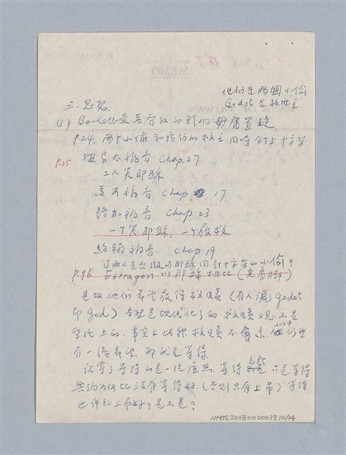 主要名稱：Waiting for Godot（1953）/劃一題名：名劇分析圖檔，第10張，共14張