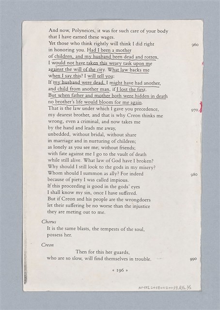 主要名稱：安蒂岡尼：Sophocles 495B.C.-405B.C./劃一題名：名劇分析圖檔，第16張，共16張