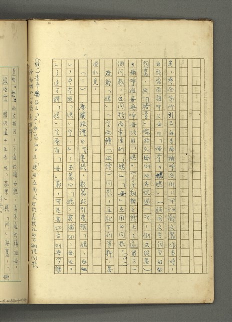 主要名稱：〈明嘉靖刊荔鏡記戲文分類詞彙〉手稿－四、稱謂詞圖檔，第14張，共58張