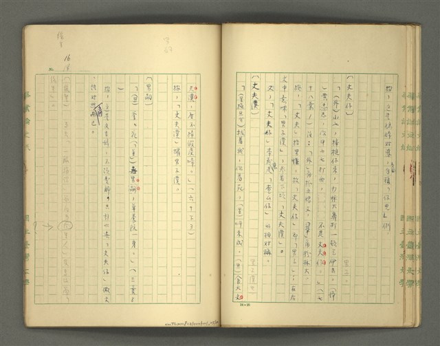 主要名稱：〈明嘉靖刊荔鏡記戲文分類詞彙〉手稿－四、稱謂詞圖檔，第25張，共58張