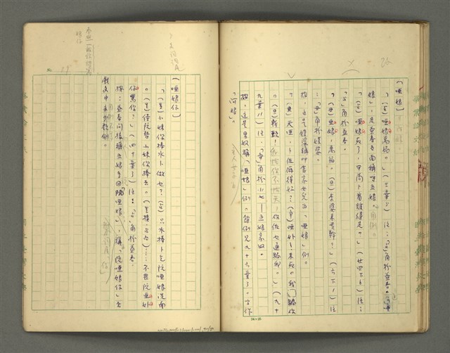 主要名稱：〈明嘉靖刊荔鏡記戲文分類詞彙〉手稿－四、稱謂詞圖檔，第40張，共58張