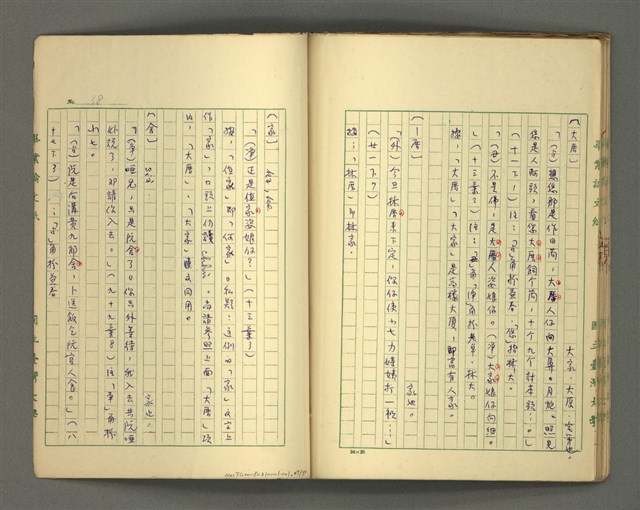 主要名稱：〈明嘉靖刊荔鏡記戲文分類詞彙〉手稿－四、稱謂詞圖檔，第49張，共58張