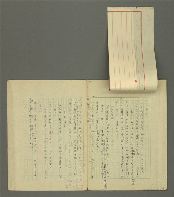 主要名稱：〈明嘉靖刊荔鏡記戲文分類詞彙〉手稿—九、指方法的疑問代詞圖檔，第4張，共30張