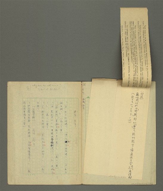 主要名稱：〈明嘉靖刊荔鏡記戲文分類詞彙〉手稿—九、指方法的疑問代詞圖檔，第7張，共30張