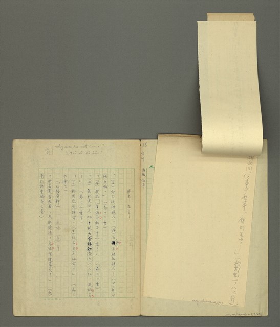 主要名稱：〈明嘉靖刊荔鏡記戲文分類詞彙〉手稿—九、指方法的疑問代詞圖檔，第8張，共30張