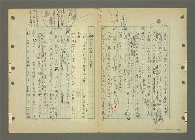 主要名稱：國台對照活用辭典印製手稿/副題名：ㄅㄚ~ㄅ一ㄢ圖檔，第21張，共175張