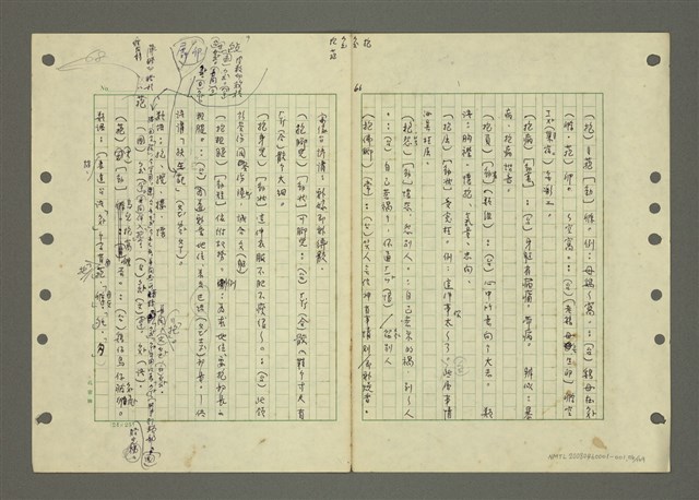主要名稱：國台對照活用辭典印製手稿/副題名：ㄅㄚ~ㄅ一ㄢ圖檔，第76張，共175張