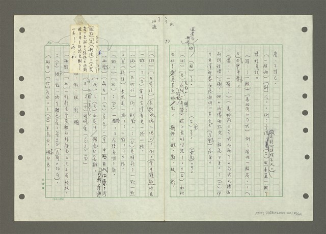 主要名稱：國台對照活用辭典印製手稿/副題名：ㄅㄚ~ㄅ一ㄢ圖檔，第84張，共175張