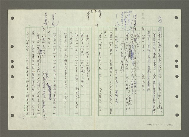 主要名稱：國台對照活用辭典印製手稿/副題名：ㄅㄚ~ㄅ一ㄢ圖檔，第132張，共175張