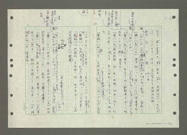 主要名稱：國台對照活用辭典印製手稿/副題名：ㄅㄚ~ㄅ一ㄢ圖檔，第145張，共175張