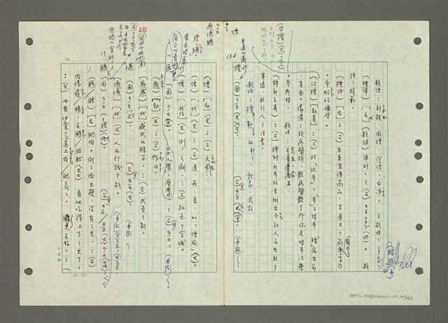 主要名稱：國台對照活用辭典印製手稿/副題名：ㄅㄚ~ㄅ一ㄢ圖檔，第149張，共175張