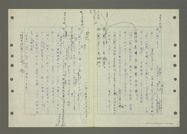 主要名稱：國台對照活用辭典印製手稿/副題名：ㄅ一ㄢˇ~ㄆㄥˊ圖檔，第51張，共117張