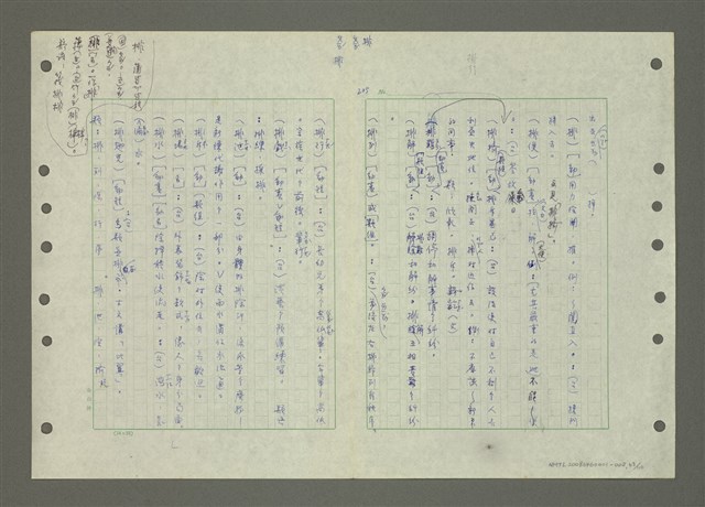 主要名稱：國台對照活用辭典印製手稿/副題名：ㄅ一ㄢˇ~ㄆㄥˊ圖檔，第65張，共117張