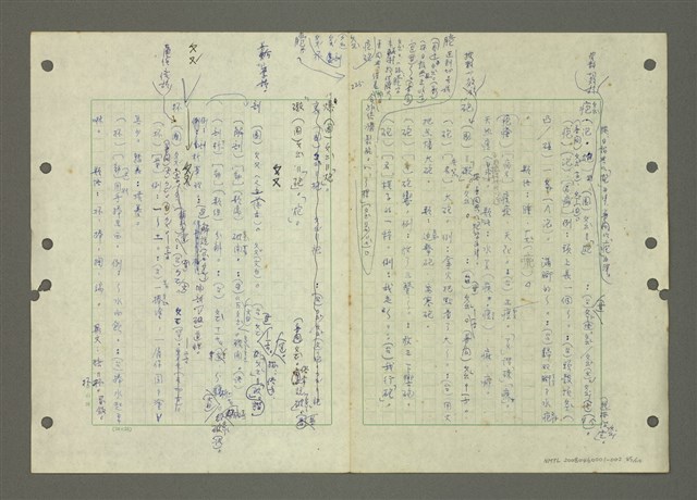 主要名稱：國台對照活用辭典印製手稿/副題名：ㄅ一ㄢˇ~ㄆㄥˊ圖檔，第87張，共117張