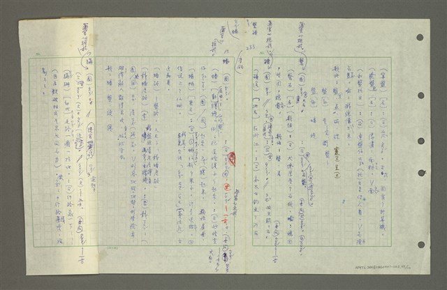 主要名稱：國台對照活用辭典印製手稿/副題名：ㄅ一ㄢˇ~ㄆㄥˊ圖檔，第95張，共117張