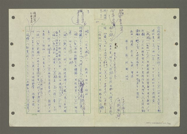 主要名稱：國台對照活用辭典印製手稿/副題名：ㄆ一ㄥˊ~ㄇㄡˇ圖檔，第2張，共141張
