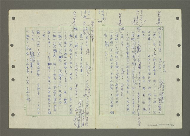 主要名稱：國台對照活用辭典印製手稿/副題名：ㄆ一ㄥˊ~ㄇㄡˇ圖檔，第23張，共141張