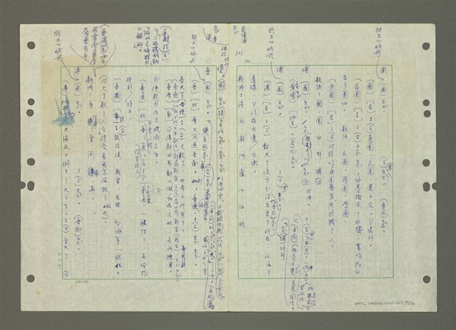 主要名稱：國台對照活用辭典印製手稿/副題名：ㄆ一ㄥˊ~ㄇㄡˇ圖檔，第55張，共141張