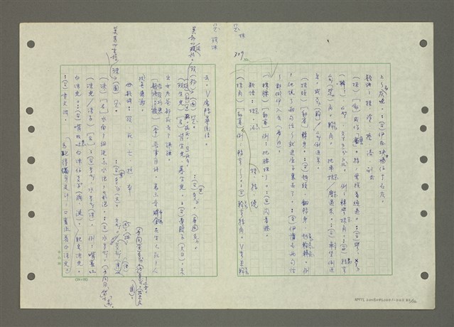 主要名稱：國台對照活用辭典印製手稿/副題名：ㄆ一ㄥˊ~ㄇㄡˇ圖檔，第82張，共141張