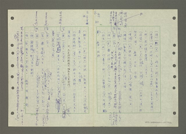 主要名稱：國台對照活用辭典印製手稿/副題名：ㄆ一ㄥˊ~ㄇㄡˇ圖檔，第83張，共141張
