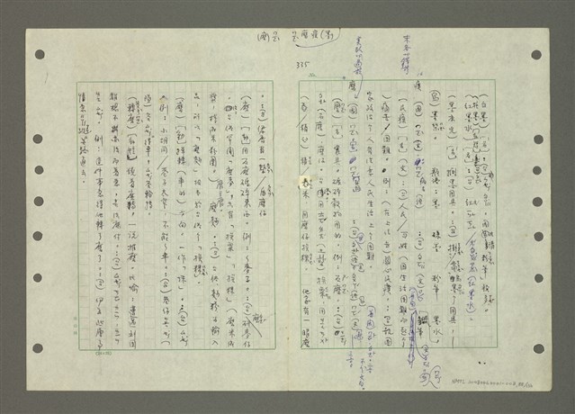主要名稱：國台對照活用辭典印製手稿/副題名：ㄆ一ㄥˊ~ㄇㄡˇ圖檔，第88張，共141張