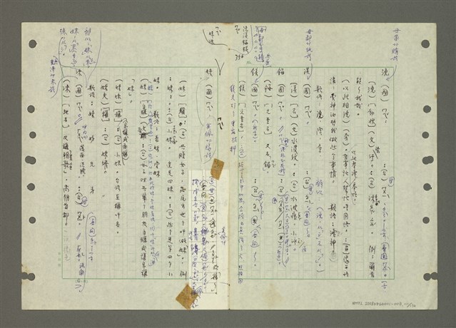 主要名稱：國台對照活用辭典印製手稿/副題名：ㄆ一ㄥˊ~ㄇㄡˇ圖檔，第111張，共141張