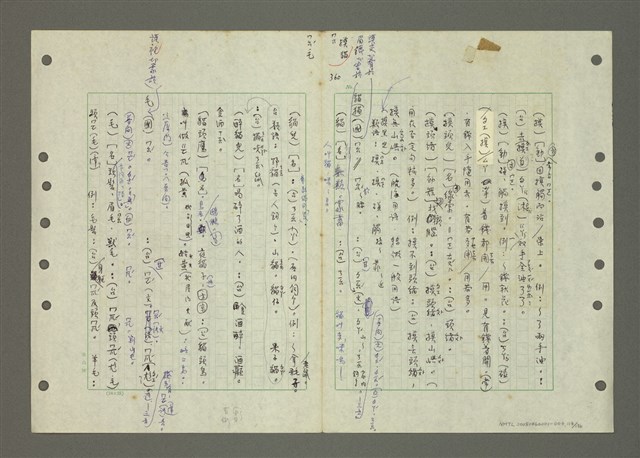 主要名稱：國台對照活用辭典印製手稿/副題名：ㄆ一ㄥˊ~ㄇㄡˇ圖檔，第116張，共141張