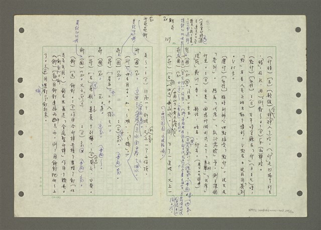 主要名稱：國台對照活用辭典印製手稿/副題名：ㄆ一ㄥˊ~ㄇㄡˇ圖檔，第125張，共141張