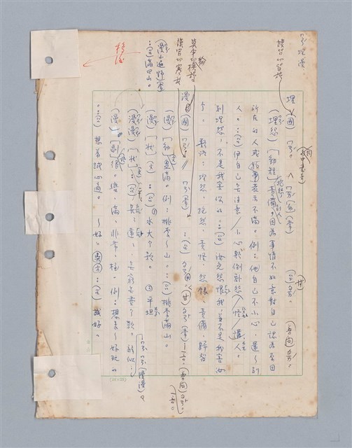 主要名稱：國台對照活用辭典印製手稿/副題名：ㄇㄢ~ㄇㄨˋ圖檔，第2張，共106張