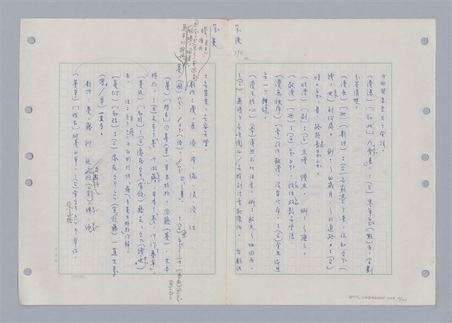 主要名稱：國台對照活用辭典印製手稿/副題名：ㄇㄢ~ㄇㄨˋ圖檔，第13張，共106張