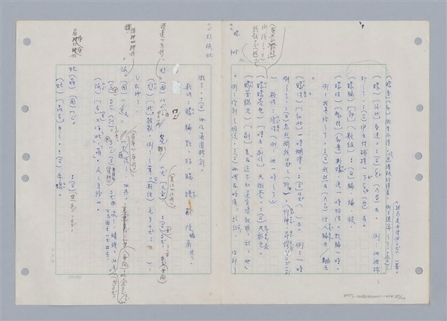 主要名稱：國台對照活用辭典印製手稿/副題名：ㄇㄢ~ㄇㄨˋ圖檔，第28張，共106張