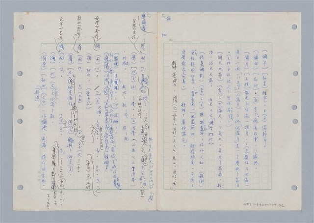 主要名稱：國台對照活用辭典印製手稿/副題名：ㄇㄢ~ㄇㄨˋ圖檔，第43張，共106張